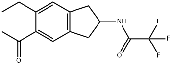 Acetamide,N-(5-acetyl-6-ethyl-2,3-dihydro-1H-inden-2-yl)-2,2,2-trifluoro-,601487-89-2,结构式