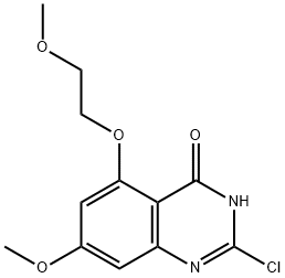 2-クロロ-7-メトキシ-5-(2-メトキシエトキシ)-4(3H)-キナゾリノン 化学構造式