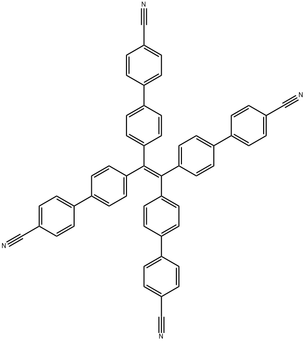 tetrakis[4-(4'-cyanophenyl)phenyl]ethene Struktur