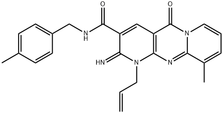 1-allyl-2-imino-10-methyl-N-(4-methylbenzyl)-5-oxo-1,5-dihydro-2H-dipyrido[1,2-a:2,3-d]pyrimidine-3-carboxamide Structure