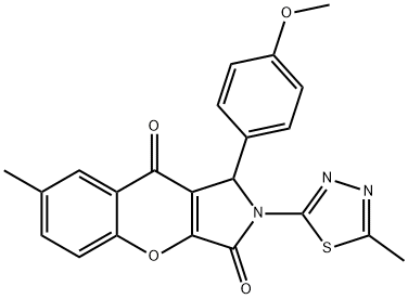 630087-23-9 1-(4-methoxyphenyl)-7-methyl-2-(5-methyl-1,3,4-thiadiazol-2-yl)-1,2-dihydrochromeno[2,3-c]pyrrole-3,9-dione