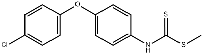 methyl (4-(4-chlorophenoxy)phenyl)carbamodithioate Struktur