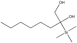 1,2-Octanediol, 2-(trimethylsilyl)- Struktur