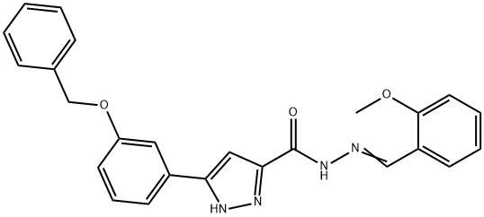 3-[3-(benzyloxy)phenyl]-N'-[(E)-(2-methoxyphenyl)methylidene]-1H-pyrazole-5-carbohydrazide Structure