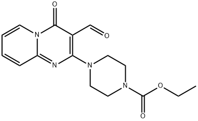 ethyl 4-(3-formyl-4-oxo-4H-pyrido[1,2-a]pyrimidin-2-yl)piperazine-1-carboxylate 结构式