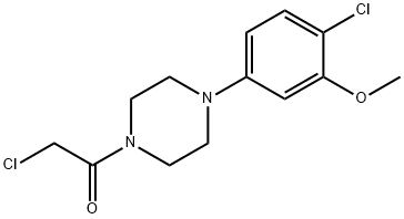 2-氯-1-(4-(4-氯-3-甲氧苯基)哌嗪-1-基)乙酮,637022-56-1,结构式