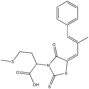638138-22-4 2-[5-(2-methyl-3-phenyl-2-propenylidene)-4-oxo-2-thioxo-1,3-thiazolidin-3-yl]-4-(methylsulfanyl)butanoic acid