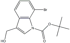 1H-INDOLE-1-CARBOXYLIC ACID, 7-BROMO-3-(HYDROXYMETHYL)-, 1,1-DIMETHYLETHYL ESTER Structure