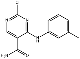 2-chloro-4-(m-tolylamino)pyrimidine-5-carboxamide 化学構造式