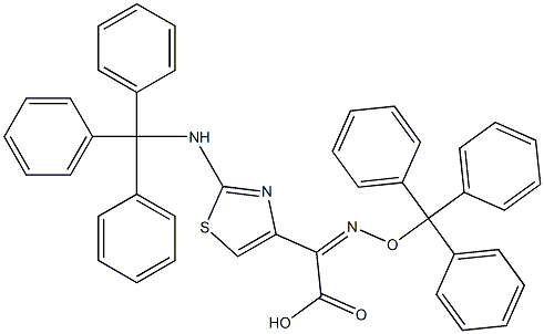(Z)-2-(2-TRITYLAMINOTHIAZOL-4-YL)-2-TRITYLOXYIMINOACETIC ACID(WXG01763) Structure