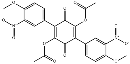 2,5-BIS(3-NITRO-4-METHOXYPHENYL)-3,6-DIACETOXY-1,4-BENZOQUINONE Structure