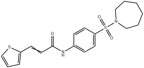 (2E)-N-[4-(azepan-1-ylsulfonyl)phenyl]-3-(thiophen-2-yl)prop-2-enamide|