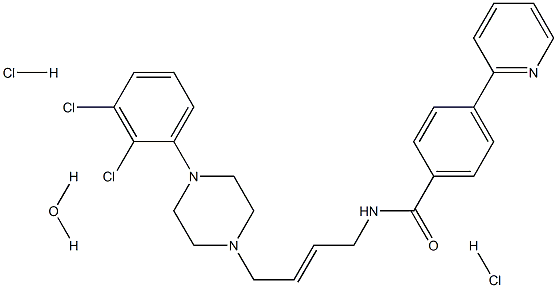 N-{4-[4-(2,3-Dichlorophenyl)-piperazin-1-yl]-trans-but-2-enyl}-4-(pyridin-2-yl)benzamide dihydrochloride hydrate Struktur