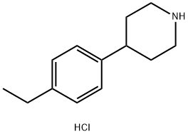 4-(4-Ethylphenyl)piperidine hydrochloride Structure