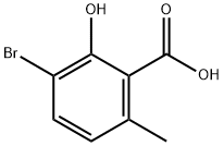 3-bromo-2-hydroxy-6-methylbenzoic acid 化学構造式