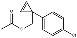 (1-(4-Chlorophenyl)cycloprop-2-en-1-yl)methyl acetate Struktur