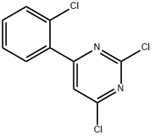 2,4-DICHLORO-6-(2-CHLOROPHENYL)PYRIMIDINE 化学構造式