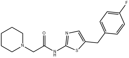 N-[5-(4-fluorobenzyl)-1,3-thiazol-2-yl]-2-(piperidin-1-yl)acetamide Structure