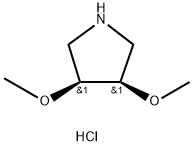 (3R,4S)-3,4-ジメトキシピロリジン塩酸塩 化学構造式