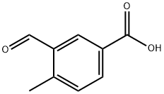 3-甲酰基-4-甲基苯甲酸 结构式