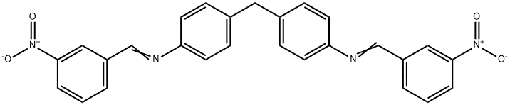 (3-nitrobenzylidene)(4-{4-[(3-nitrobenzylidene)amino]benzyl}phenyl)amine Structure