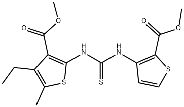 methyl 3-(3-(4-ethyl-3-(methoxycarbonyl)-5-methylthiophen-2-yl)thioureido)thiophene-2-carboxylate Structure