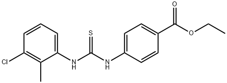 ethyl 4-(3-(3-chloro-2-methylphenyl)thioureido)benzoate Structure