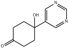 4-Hydroxy-4-(5-pyrimidinyl)cyclohexanone Structure