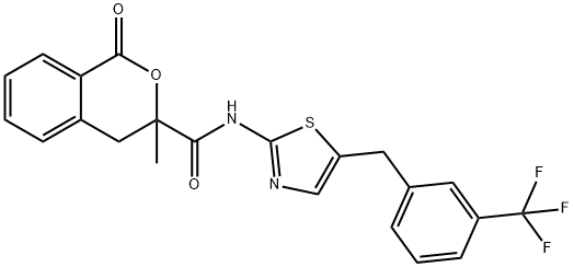 709001-45-6 3-methyl-1-oxo-N-{5-[3-(trifluoromethyl)benzyl]-1,3-thiazol-2-yl}-3,4-dihydro-1H-isochromene-3-carboxamide