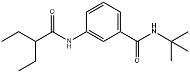 N-tert-butyl-3-[(2-ethylbutanoyl)amino]benzamide Struktur