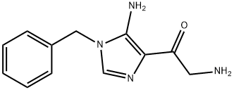 2-Amino-1-[5-amino-1-(phenylmethyl)-1H-imidazol-4-yl]ethanone 化学構造式