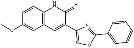 6-methoxy-3-(5-phenyl-1,2,4-oxadiazol-3-yl)quinolin-2(1H)-one,714932-54-4,结构式