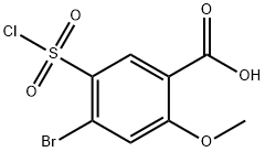 4-溴-5-(氯磺酰基)-2-甲氧基苯甲酸 结构式