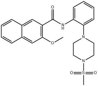 3-methoxy-N-{2-[4-(methylsulfonyl)-1-piperazinyl]phenyl}-2-naphthamide,724449-84-7,结构式