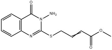 (E)-methyl 4-((3-amino-4-oxo-3,4-dihydroquinazolin-2-yl)thio)but-2-enoate Struktur