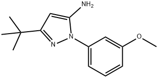 3-(tert-Butyl)-1-(3-methoxyphenyl)-1H-pyrazol-5-amine 化学構造式