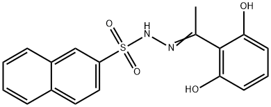 (Z)-N'-(1-(2,6-dihydroxyphenyl)ethylidene)naphthalene-2-sulfonohydrazide 化学構造式