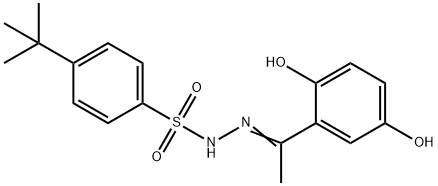 (Z)-4-(tert-butyl)-N'-(1-(2,5-dihydroxyphenyl)ethylidene)benzenesulfonohydrazide Structure