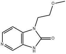 1-(2-メトキシエチル)-1H-イミダゾ[4,5-c]ピリジン-2(3H)-オン 化学構造式