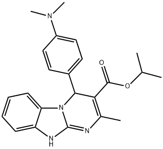 isopropyl 4-[4-(dimethylamino)phenyl]-2-methyl-1,4-dihydropyrimido[1,2-a]benzimidazole-3-carboxylate Structure