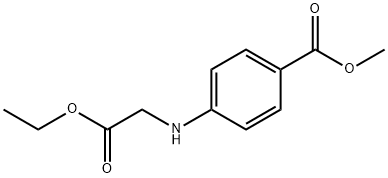 安息香酸, 4-[(2-エトキシ-2-オキソエチル)アミノ]-, メチルエステル 化学構造式