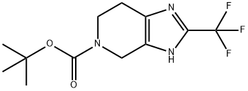 2-(三氟甲基)-6,7-二氢-1H-咪唑并[4,5-C]吡啶-5(4H)-羧酸叔丁酯 结构式