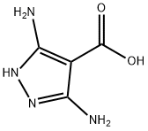 3,5-Diamino-1H-pyrazole-4-carboxylic acid 化学構造式