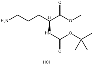 Boc-L-鸟氨酸甲基酯盐酸盐 结构式