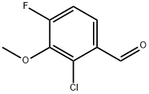 2-CHLORO-4-FLUORO-3-METHOXYBENZALDEHYDE, 750586-10-8, 结构式