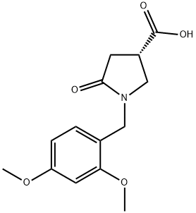 (3S)-1-[(2,4-dimethoxyphenyl)methyl]-5-oxopyrrolidine-3-carboxylic acid Structure