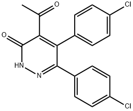 5-ACETYL-3,4-BIS(4-CHLOROPHENYL)-6(1H)-PYRIDAZINONE Struktur