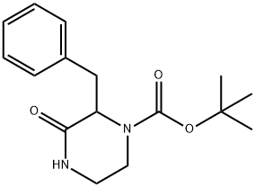 2-苄基-3-氧代哌嗪-1-甲酸叔丁酯,76003-31-1,结构式