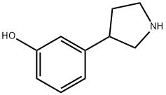 4-Pyrrolidin-3-yl-phenol hydrochloride Struktur