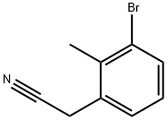 (3-BROMO-2-METHYL-PHENYL)-ACETONITRILE, 76574-42-0, 结构式